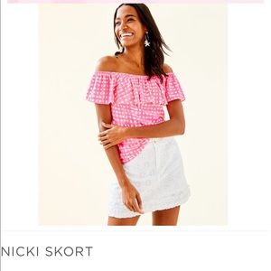 Lilly Pulitzer white eyelet skirt